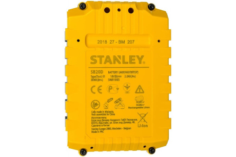 Купить Аккумулятор Li-Ion  18 В  2.0 Ач Stanley SB20D SB20D фото №4