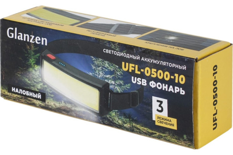 Купить Светодиодный налобный аккумуляторный USB фонарь GLANZEN UFL-0500-10 фото №7