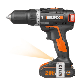 Купить Дрель аккумуляторная WORX WX367.1 20V 2,0Ач кейс фото №3