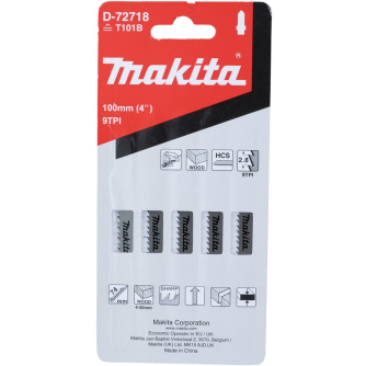 Купить Пилочки Makita для лобзика Clean100*1.2*9TPI 5 шт.   D-72718 фото №3