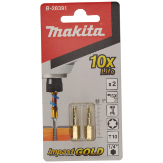 Купить Бита Makita Impact T10-25 мм  2 шт   B-28391 фото №1