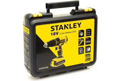 Купить Дрель аккумуляторная STANLEY SCH 201 D2K ударная кейс Li-ion 18V 2.0Ah фото №20