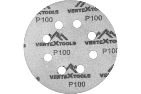 Купить Круг абразивный VERTEX под ЛИПУЧКУ 8 отверстий  125мм  100шт   Р100 фото №3